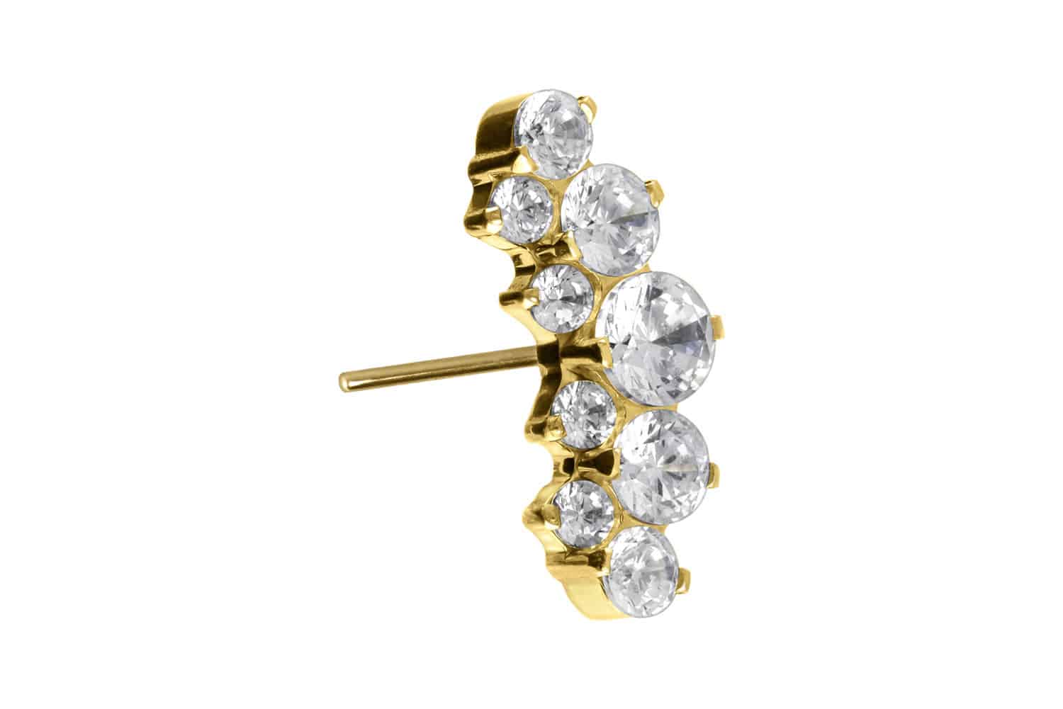 Titan Aufsatz mit Push Pin KRISTALLBOGEN von Piercingline